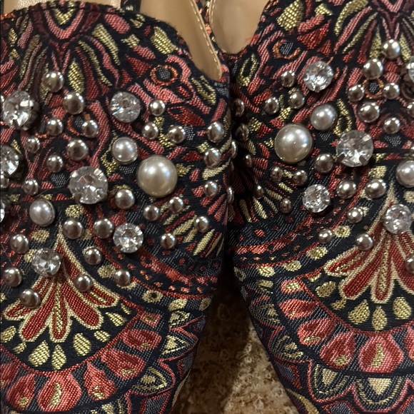 Embellished Multicolor Slip-On Shoes - Picture 3 of 4